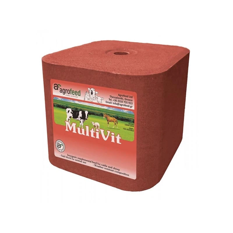 Bloc de sare Multivit Block - 5kg, Complex de vitamine, Sare de lins