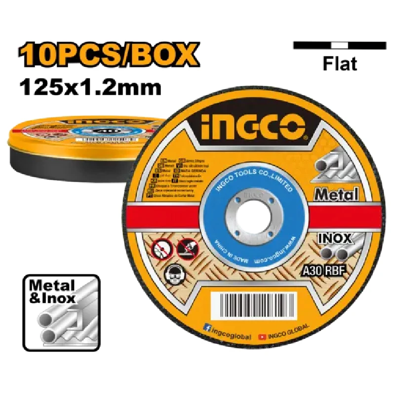 Disc Abraziv INGCO 125x1.2mm - set 10 buc