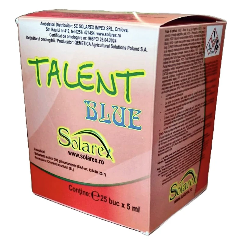 Insecticid Talent Blue, Solarex - 5 ml, Acetamiprid, Contact, Ingestie