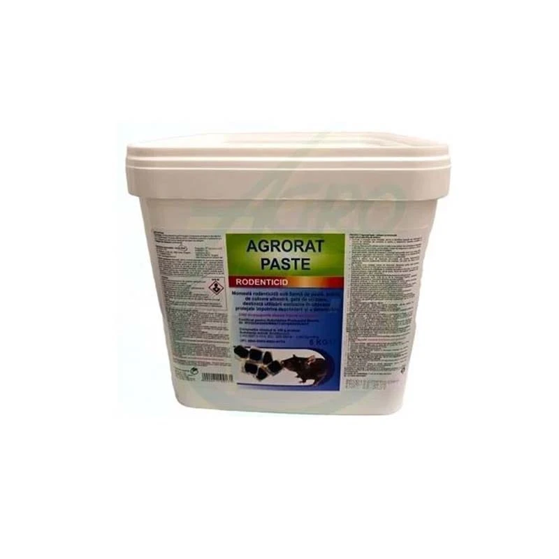 Raticid AGRORAT Paste - 5kg, Pliculete Albastre, Otrava Profesionala
